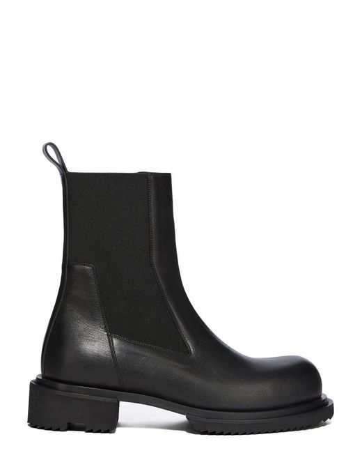 Rick Owens Black Beatle Gabe Chelsea Boots for men