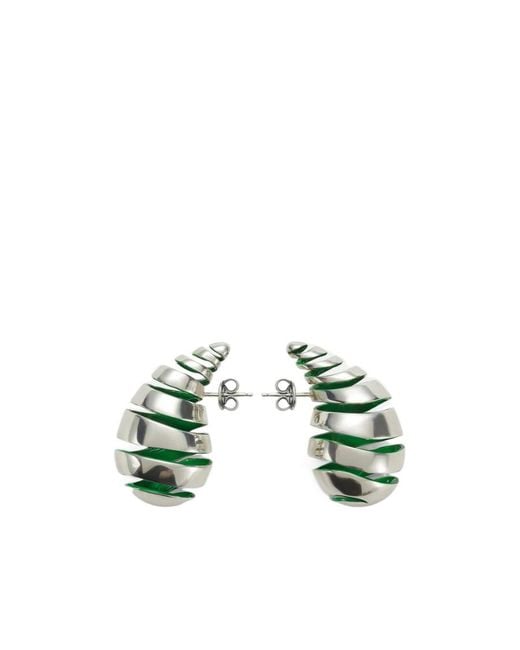 Bottega Veneta Green Bijoux Spiral Earrings