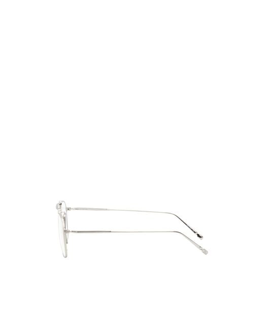 Matsuda White Logo Plain Glasses for men