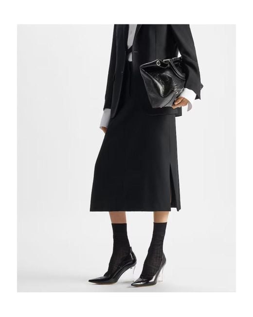 Fendi Black Belt-Loop Skirt