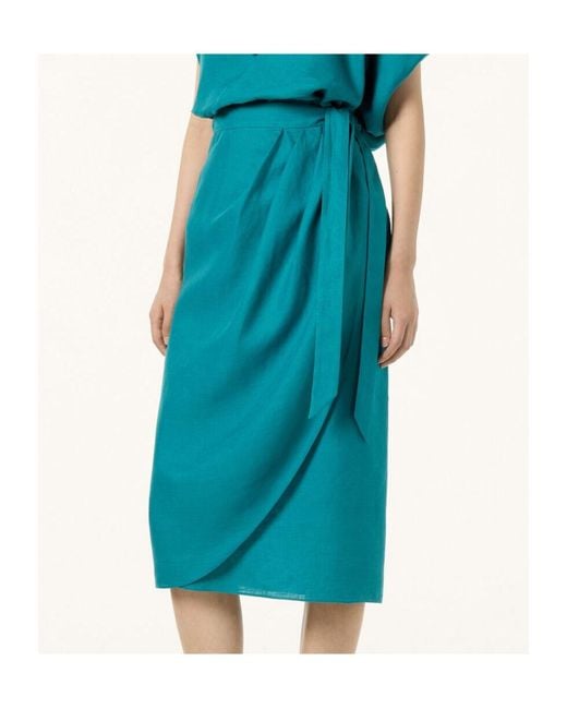 Loro Piana Blue Shelby Skirt