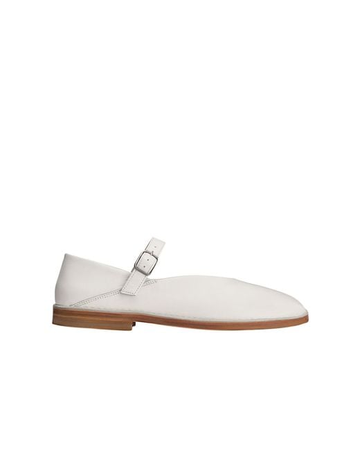 Lemaire White Flat Ballerinas