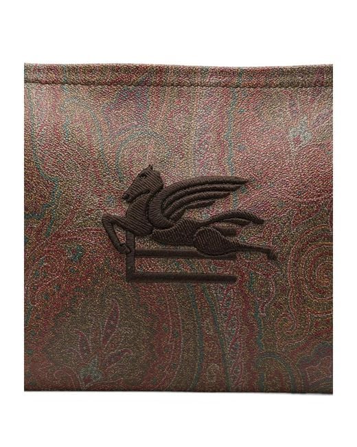 Etro Brown Arnica Zip-Up Large Hand Bag for men