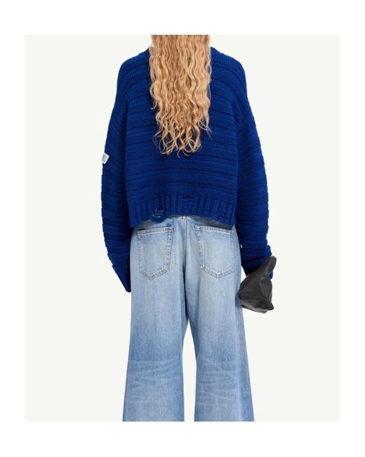 MM6 by Maison Margiela Blue Wool Jumper