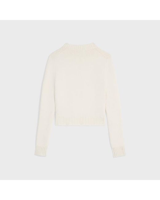 Céline White Crewneck Sweater