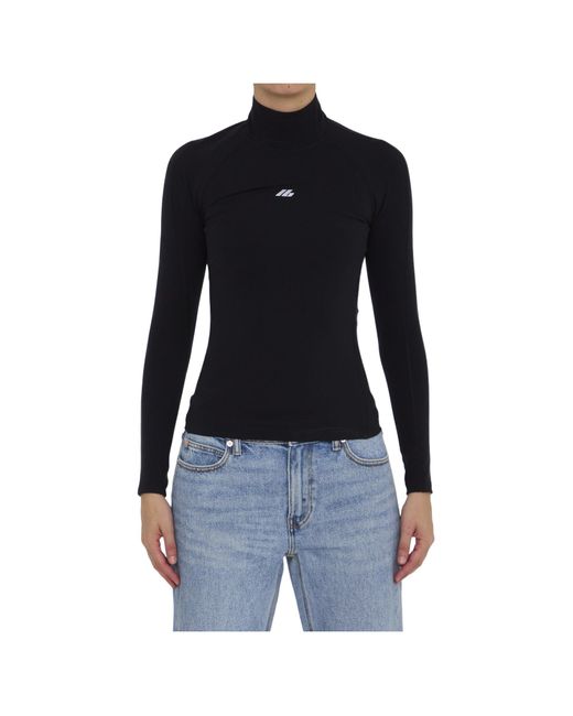 Balenciaga Blue High-Neck Activewear Top