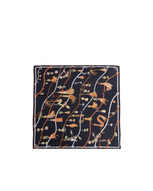 Versace Black Medusa Rope Printed Scarf for men