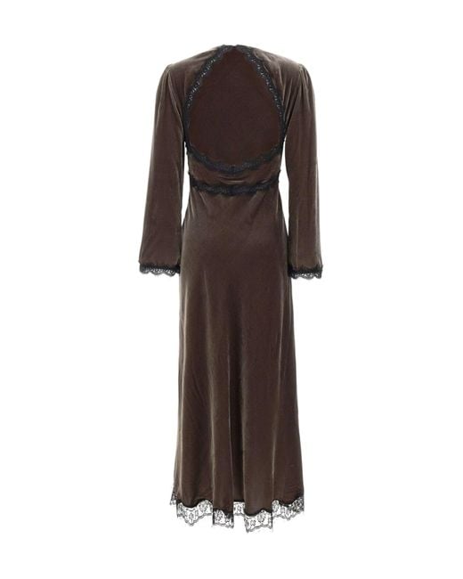 Rixo Brown Alesha Long Dress