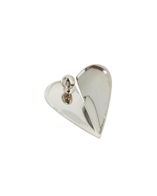 Alaïa White Alaïa Le Coeur Heart-Shaped Polished Earrings