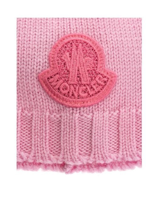 Moncler Pink Logo Logo Hat