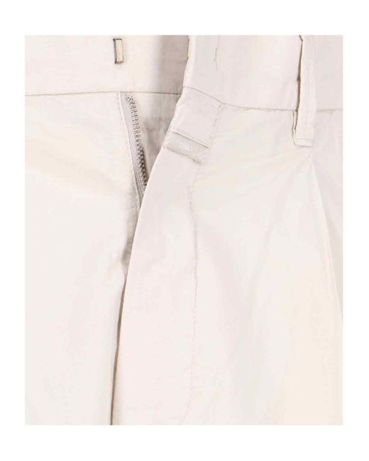 Closed White Pleated Wide Leg Pants for men