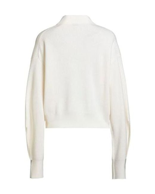 Brunello Cucinelli White Lightweight Cashmere Knit Sweater