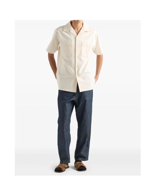 Prada Blue Chambray Triangle-Logo Denim Jeans for men