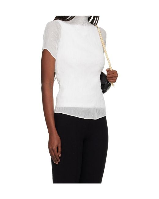 Issey Miyake White Semi-Transparent T-Shirt