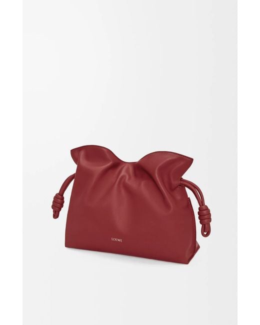 Loewe Red Knotted Drawstring Bucket Bag