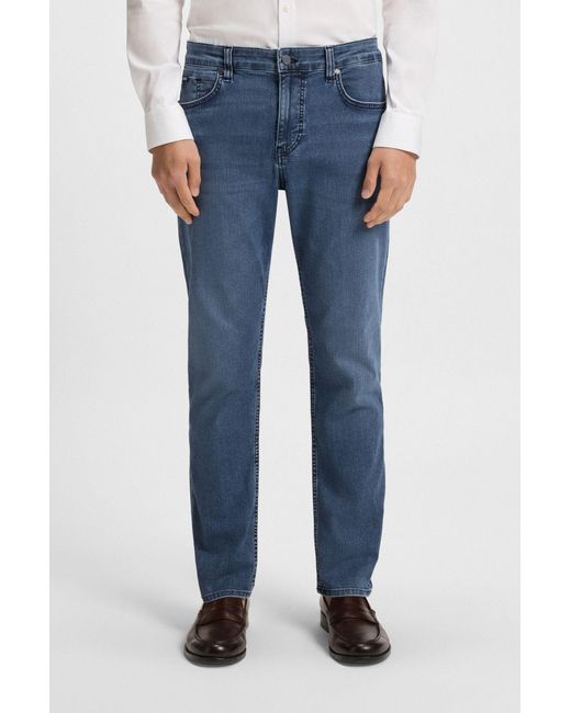 Boss Blue Straight-Leg Jeans for men