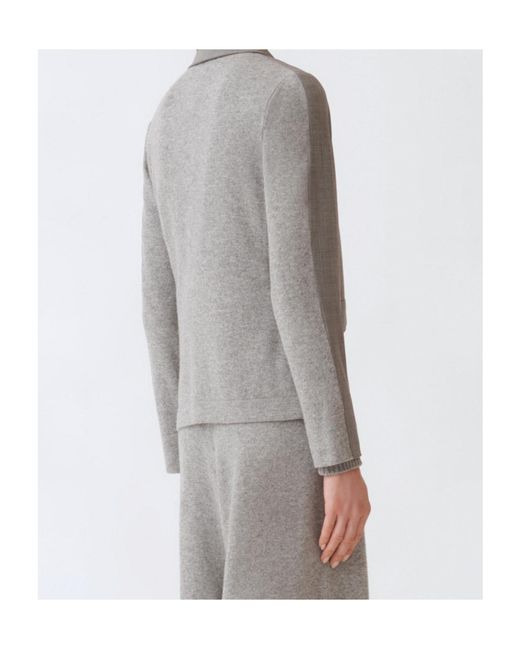 Fabiana Filippi Gray Single-Breasted Suit Jacket