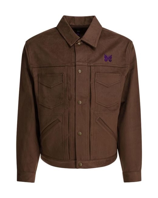 Needles Brown Penny Jean Overshirt Jacket for men