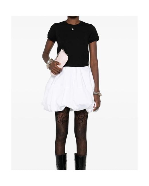 McQueen Black Skull Embroidered Crewneck T-Shirt