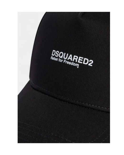 DSquared² Blue Logo-Printed Distressed Baseball Cap for men
