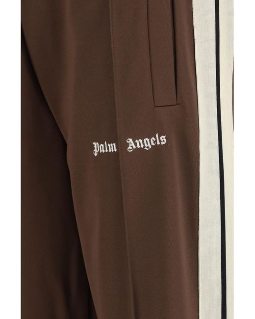 Palm Angels Brown Classic Logo Track Pants for men