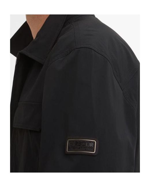 Barbour Blue Zippered Long-Sleeved Casual Jacket for men