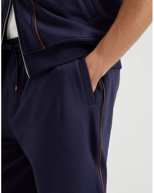 Brunello Cucinelli Blue Drawstring Shorts for men