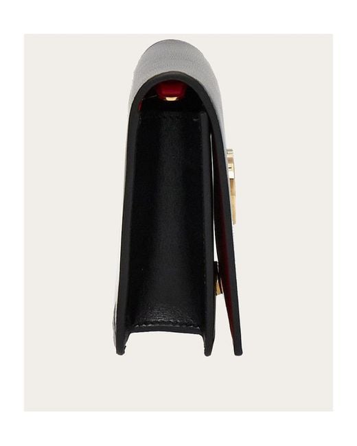 Ferragamo Black Ferragamo Double Gancini Mini Shoulder Bag