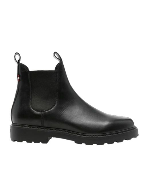 Bally Black Anni Moon Elastic-Panel Leather Boots for men