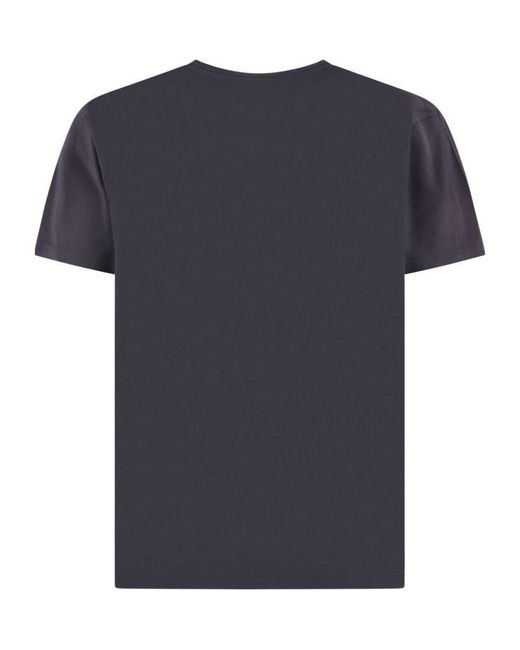 RRL Blue Logo Print T-Shirt for men