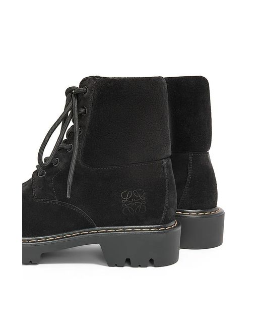 Loewe Black Sierra Combat Ankle Boot for men