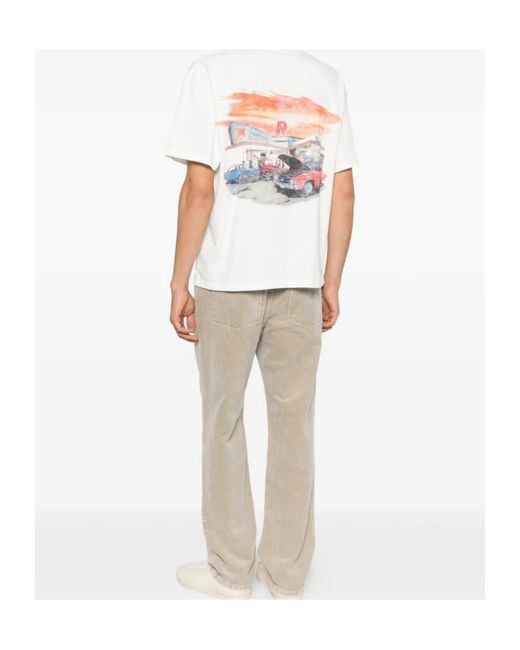 Represent White Graphic Oversized T-Shirt for men