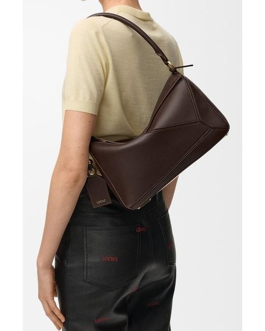 Loewe Brown Medium Featherlight Puzzle Bag