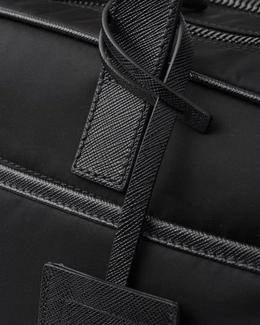 Prada Black Re-Nylon Zipped Laptop Bag for men