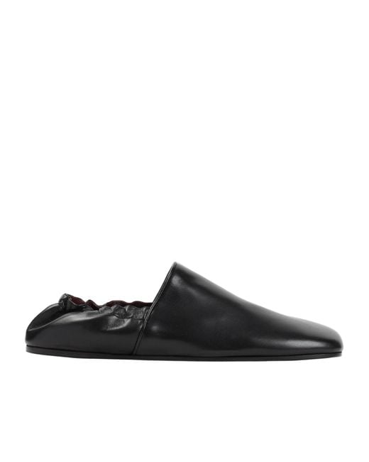 Khaite Black Banks Slip-On Flat Shoes