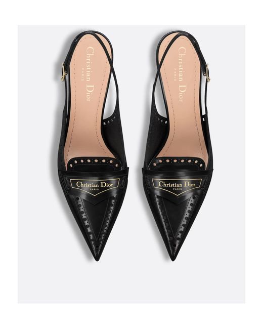 Dior Black Christian Boy Pointed Toe Slingback Pumps