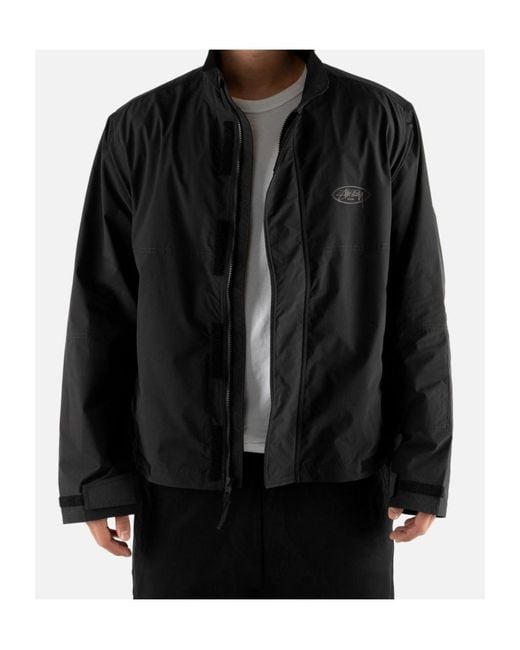 Stussy Black Stüssy Funnel-Neck Zip Jacket for men