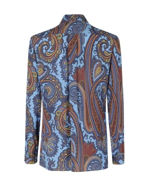 Etro Blue Long-Sleeved Shirt