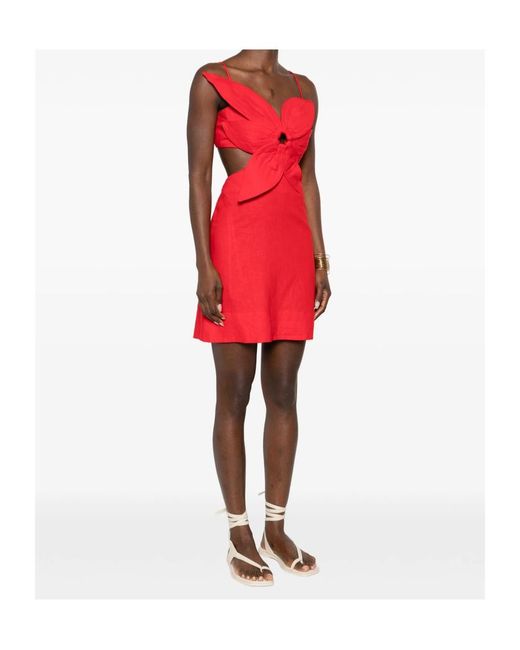 Farm Rio Red Suspender Dress