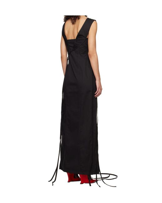 Jade Cropper Black Asymmetric Maxi Dress