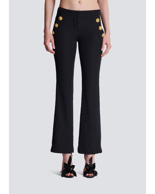 Balmain Black Low-Top Flared Trousers