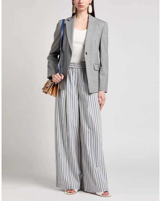 Brunello Cucinelli Gray Minimalist Single-Breasted Blazer