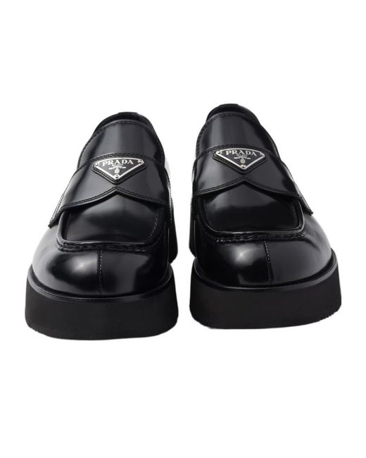 Prada Black Logo Loafers for men