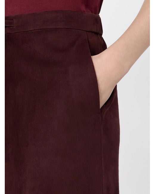 Max Mara Brown Drawstring Midi Skirt