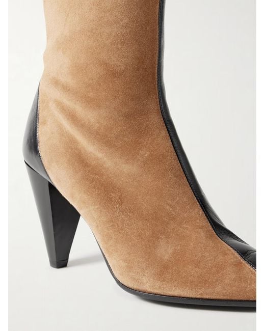 Khaite White Over-The-Knee Heeled Boots