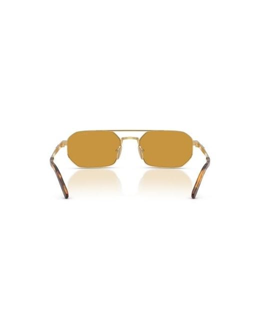 Prada Metallic Eyewear Geometric Frame Snglasses for men