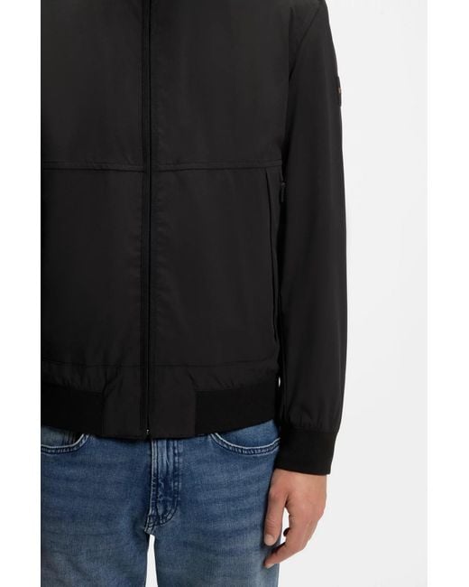 Boss Black Water-Repellent Softshell Jacket With Detachable Sleeves for men