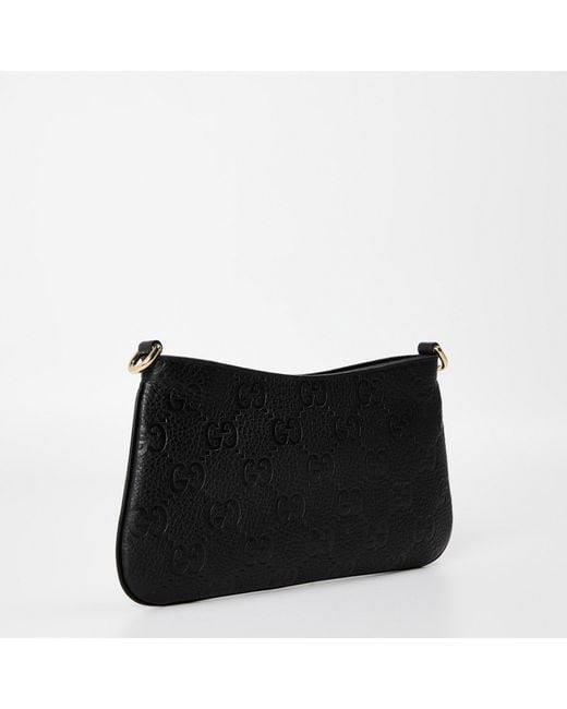 Gucci Black Chain Logo Shoulder Bag