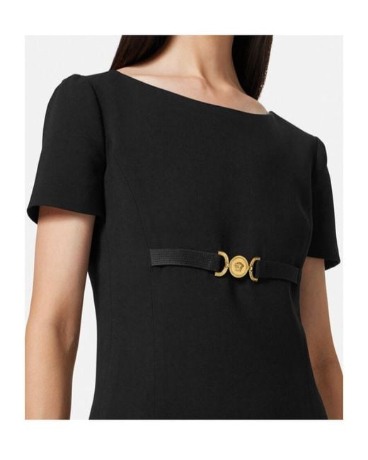 Versace Black Medusa '95 Crewneck Mini Dress
