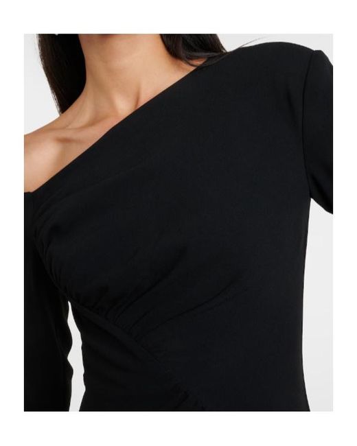 Roland Mouret Black Asymmetric Cady Gown